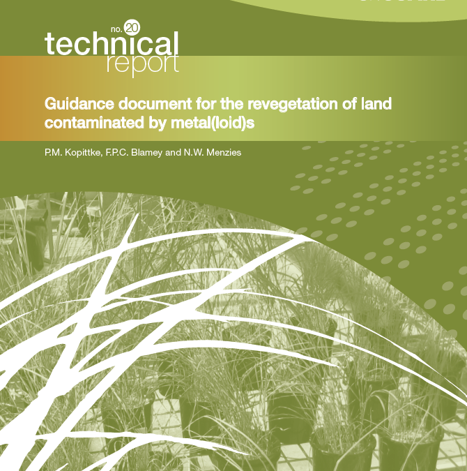 Technical Guidance 20: Guidance document for the revegetation of land contaminated by metal(loid)s