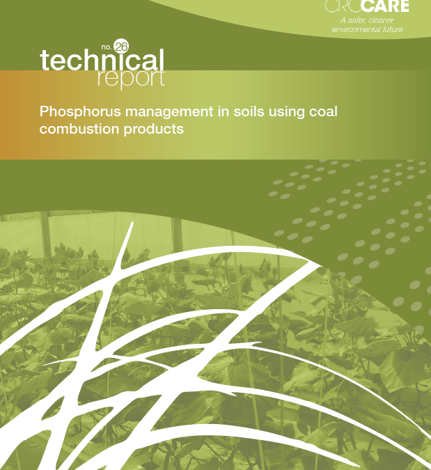 Technical Guidance 26: Phosphorus management in soils using coal combustion products